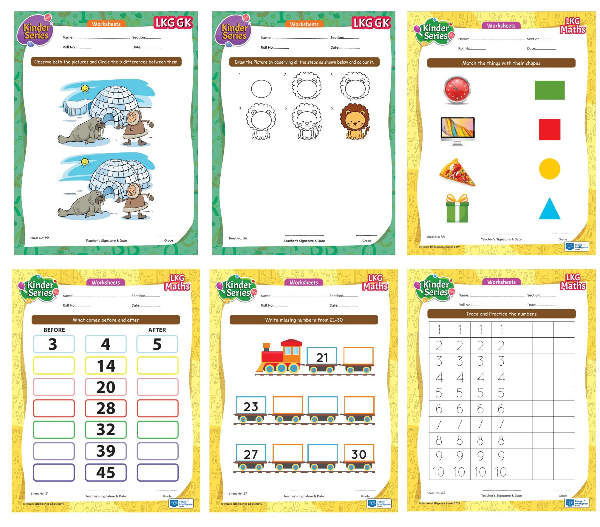LKG Activity Worksheets – Future Intelligence Books