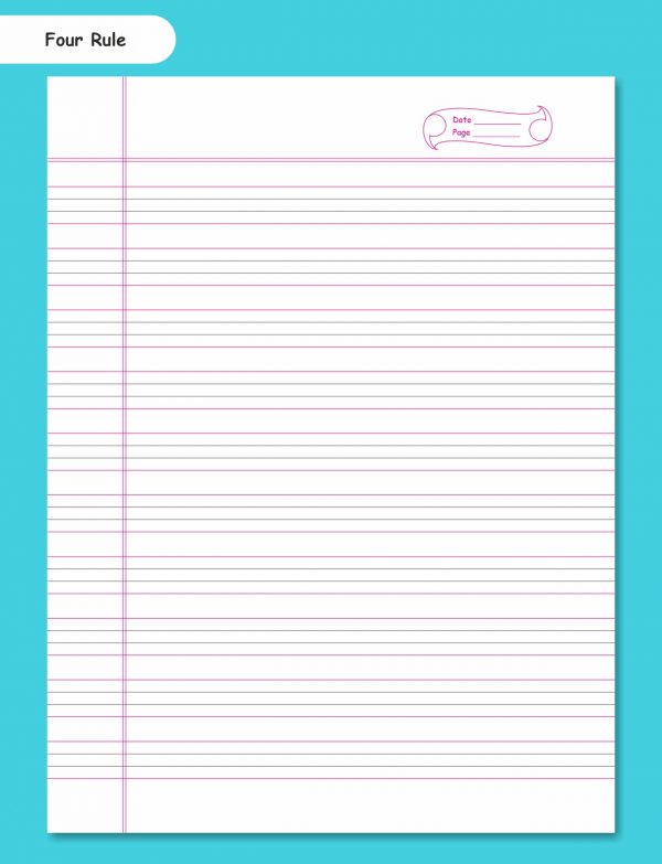 4 Pack Four Rule School Notebooks for Students (160 Pages, 18 X 24 Cm