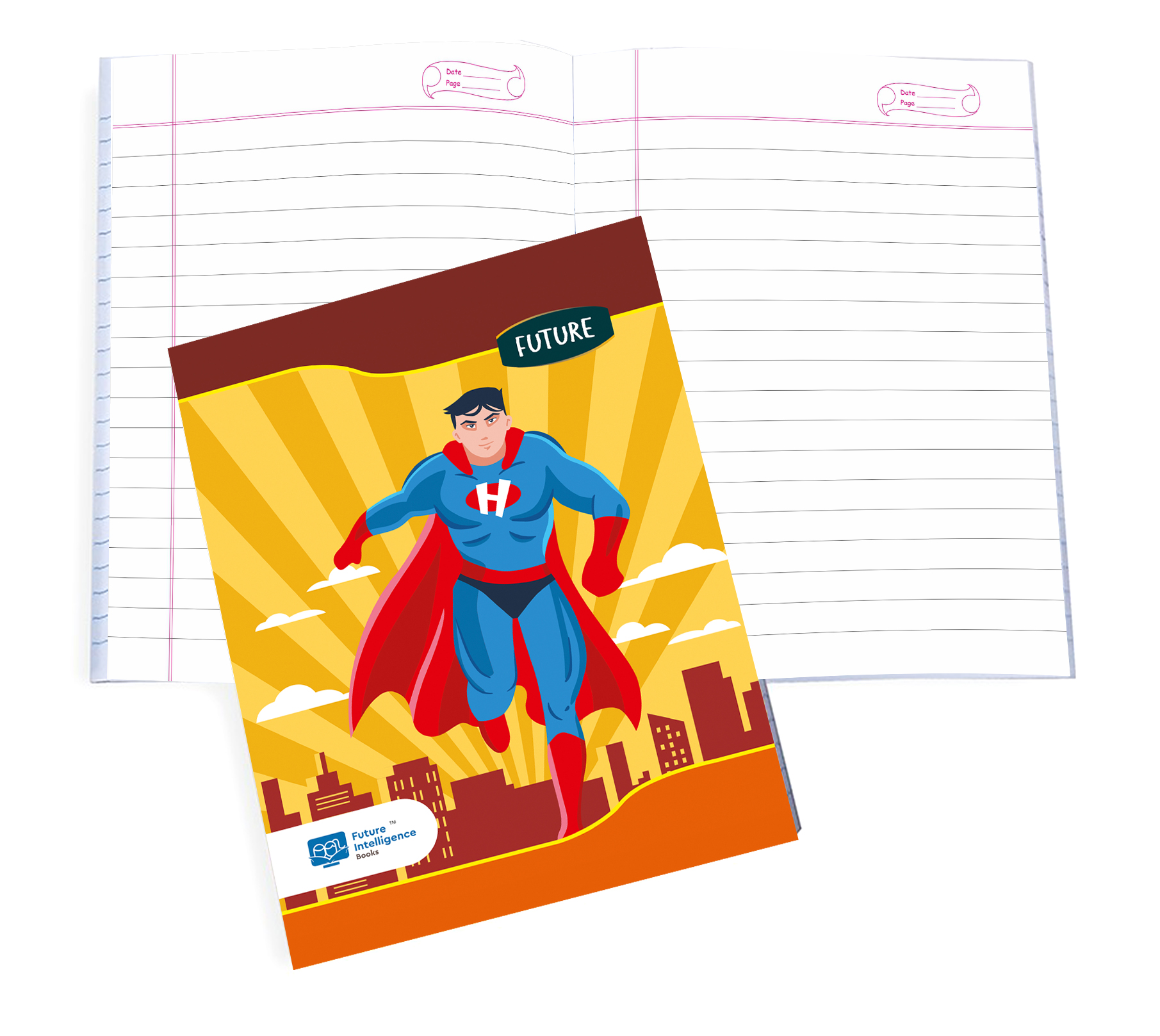 4 Pack Braod Rule School Notebooks for Students (160 Pages, 18 X 24 Cm